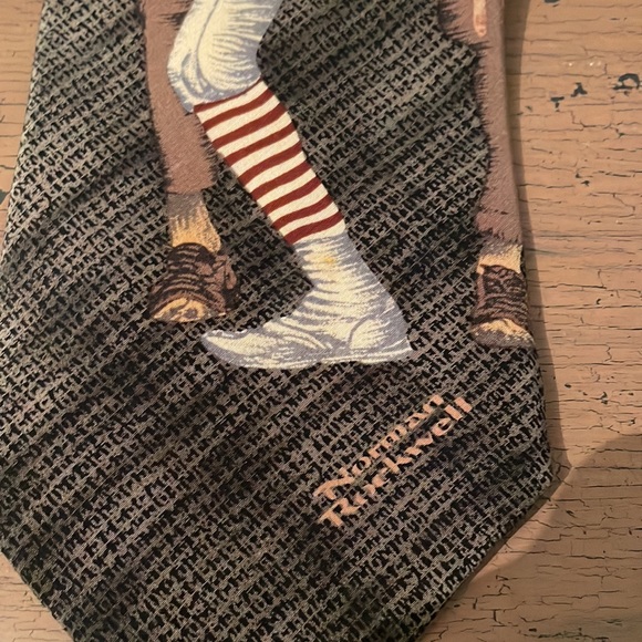 Vintage Norman Rockwell Baseball Necktie Tie Silk 1996 - Picture 3 of 6